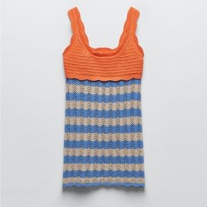 Zara crochet knit dress